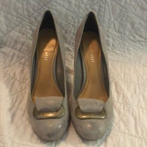 Nine West Grey Heels - genuine leather